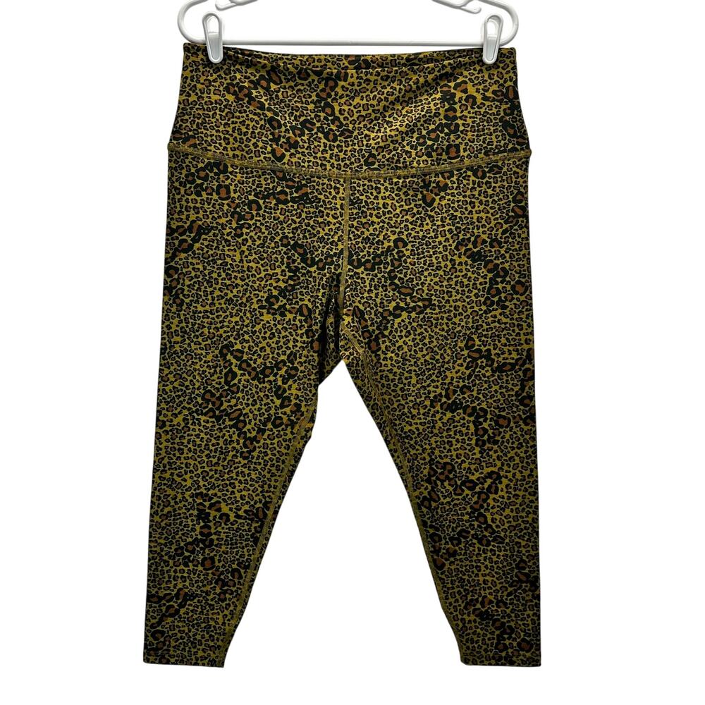 Beyond Yoga Animal Cheetah Print High Waisted Midi Leggings Size 2X